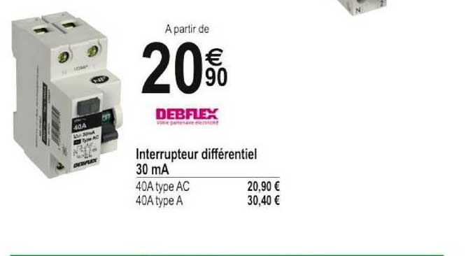 interrupteur différentiel debflex