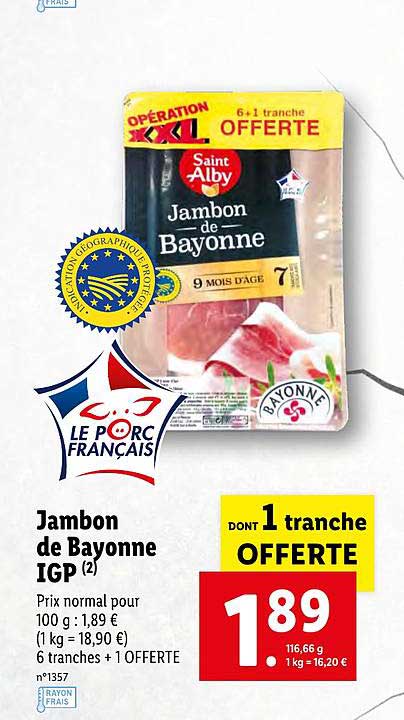 Jambon De Bayonne Igp Saint Alby
