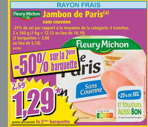 jambon de paris fleury michon