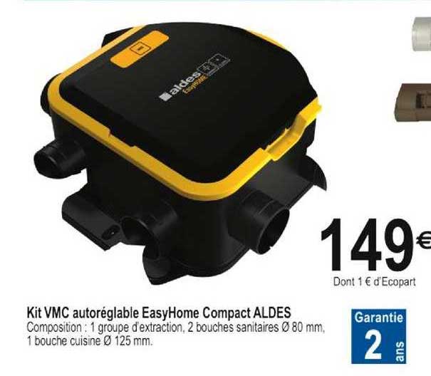 kit vmc autoréglable easyhome compact aldes