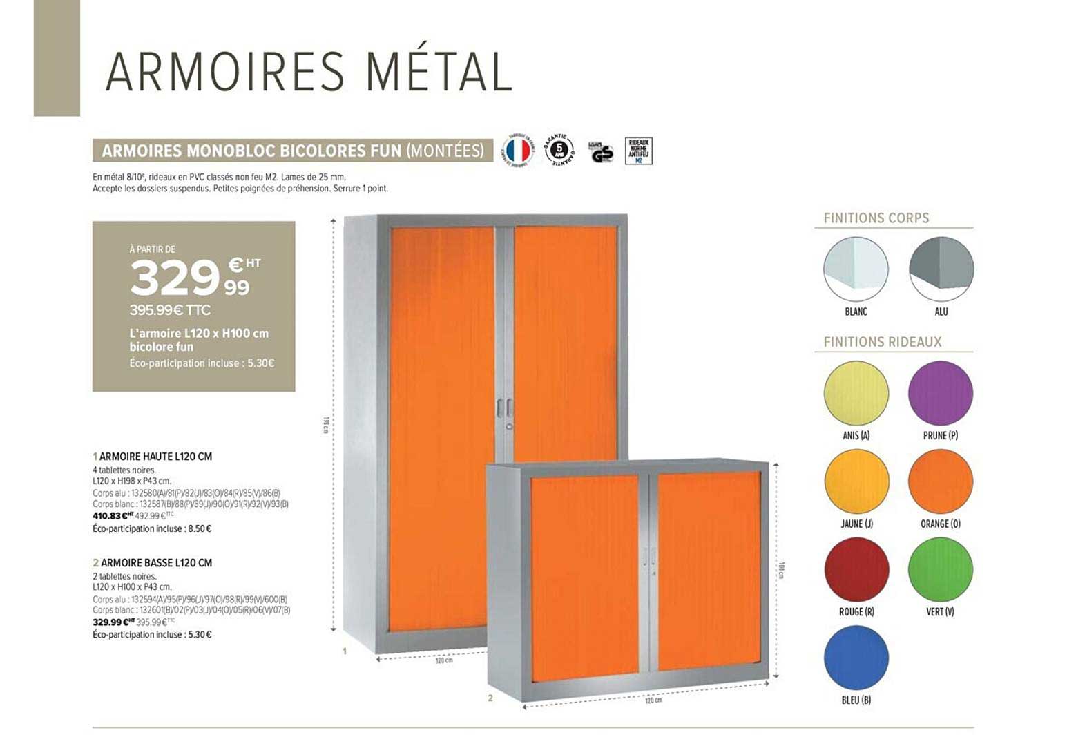 l'armoire l120 x h100 cm bicolore fun