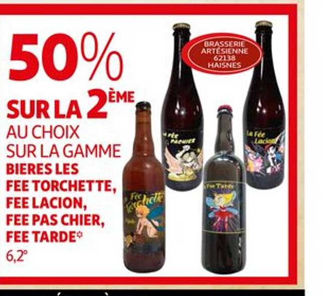 la gamme bières les fée torchette, fée lacion, fée pas chier, fée tarde