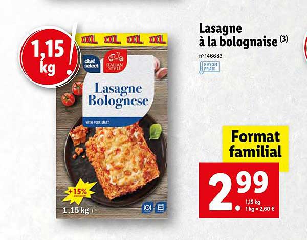 Lasagne à La Bolognaise