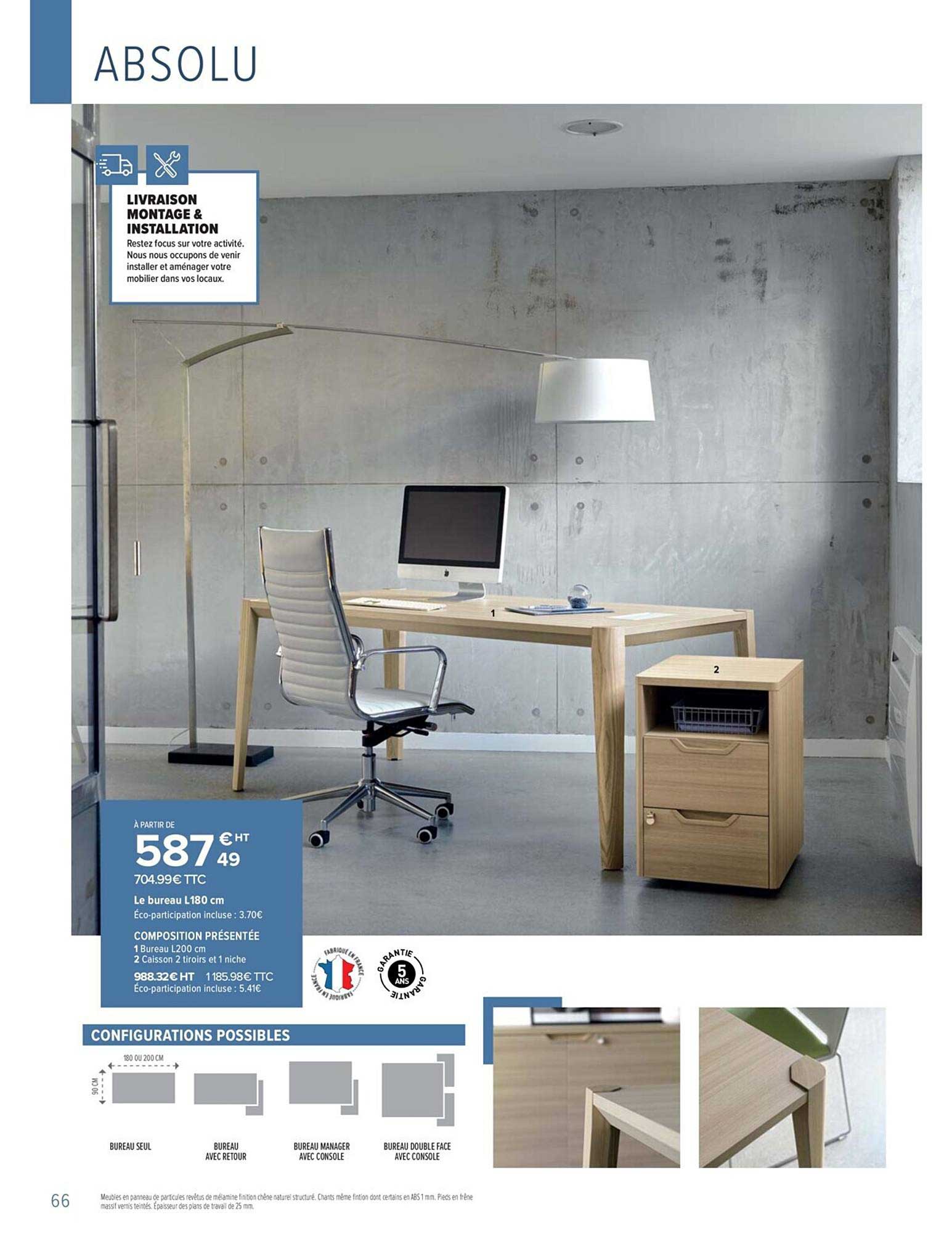 le bureau l180 cm