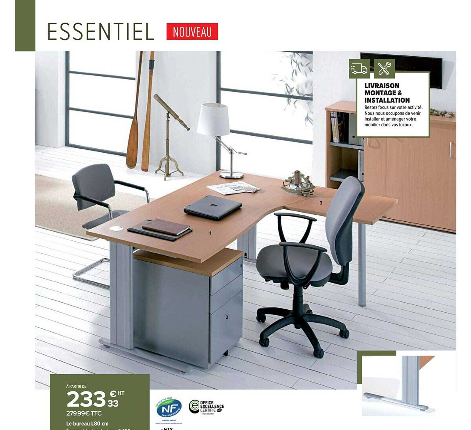 le bureau l80 cm