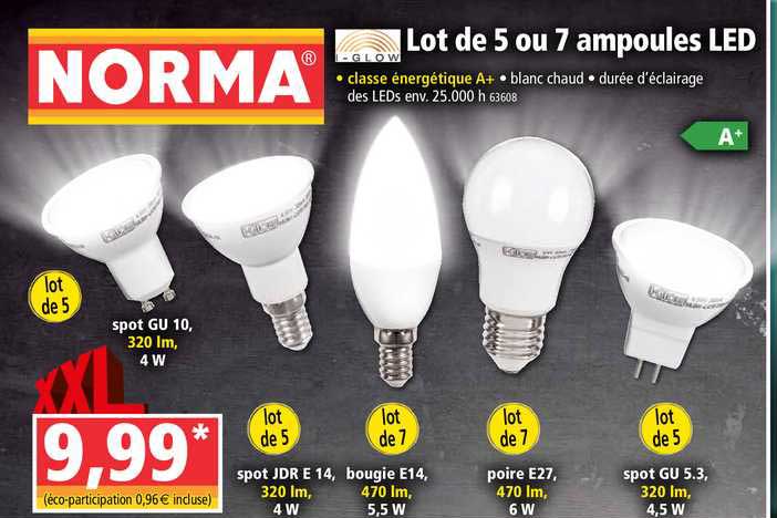 lot de 5 ou 7 ampoules led i-glow