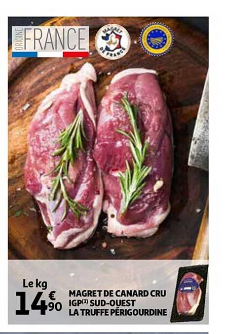 magret de canard cru igp sud-ouest la truffe périgourdine