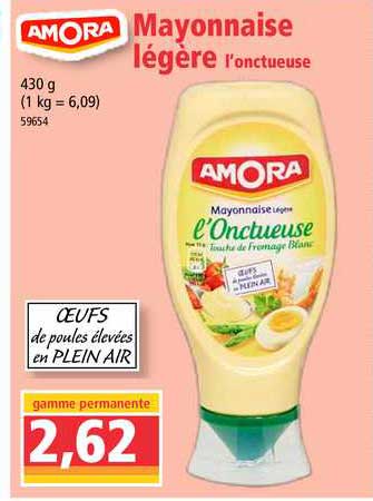 mayonnaise légère l'onctueuse amora