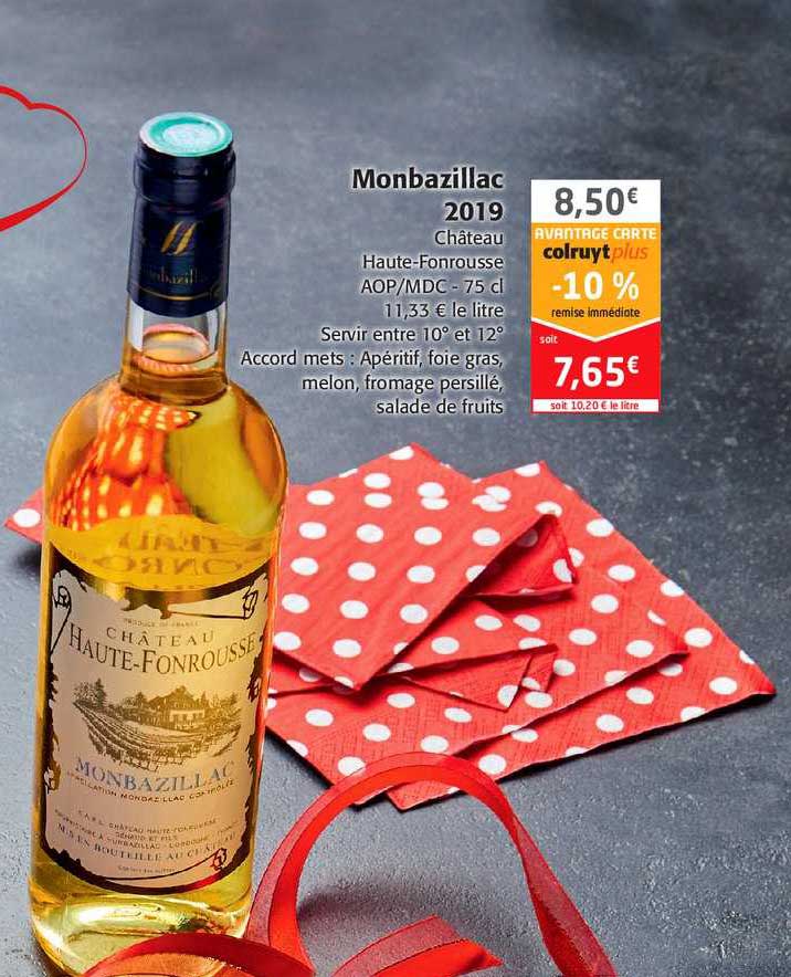 monbazillac 2019 château haute-fonrousse