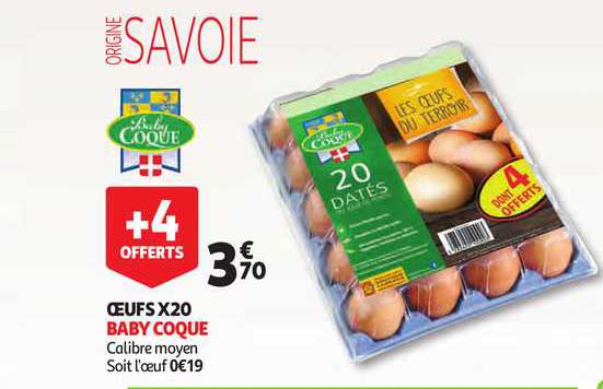 oeufs x20 baby coque