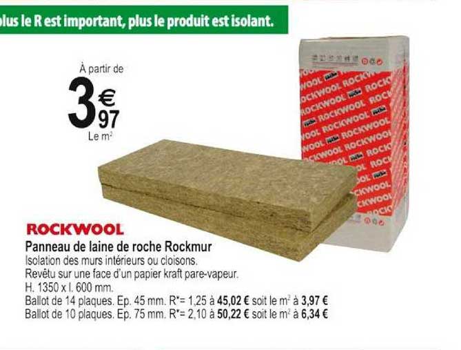 panneau de laine de roche rockmur