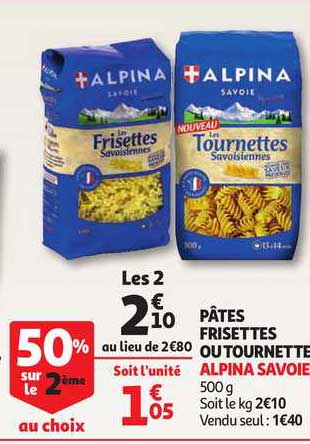 pâtes frisettes ou tournette