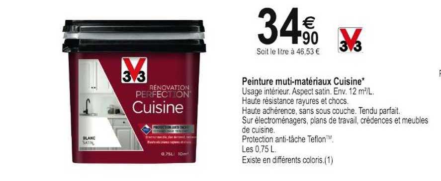 peinture multi-matériaux cuisine 3v3