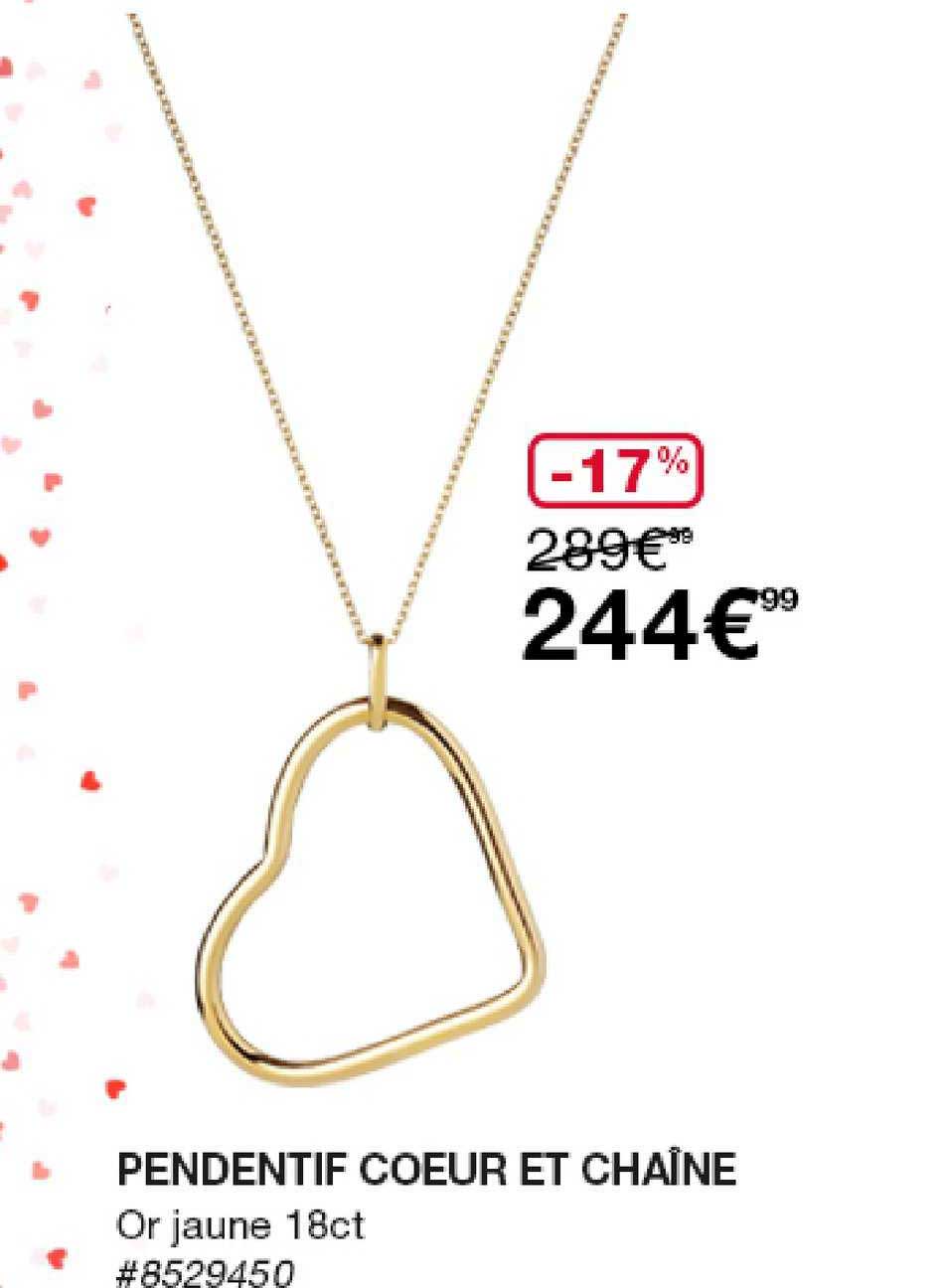 pendentif cœur et chaîne