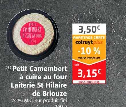 petit camembert à cuire au four laiterie st hilaire de briouze