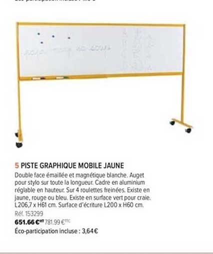 piste graphique mobile jaune