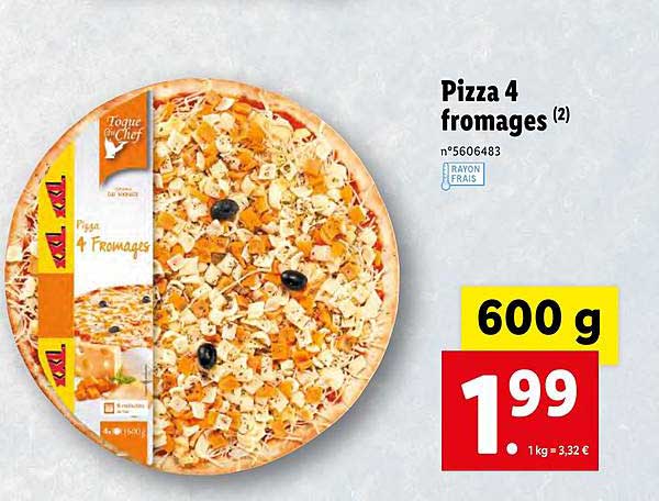 Pizza 4 Fromages Toque Du Chef