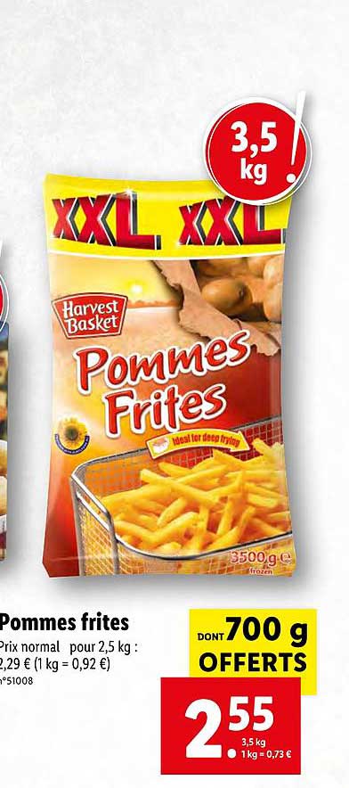 pommes frites harvest basket