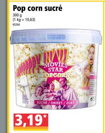pop corn sucré