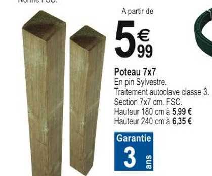 poteau 7x7