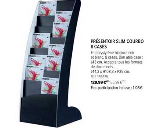 présentoire slim courbo 8 cases