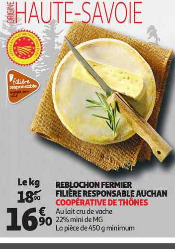 reblochon fermier filière responsable auchan coopérative de thônes