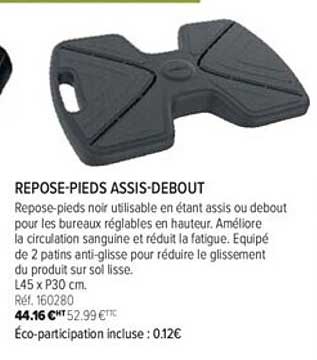 repose pieds assis debout