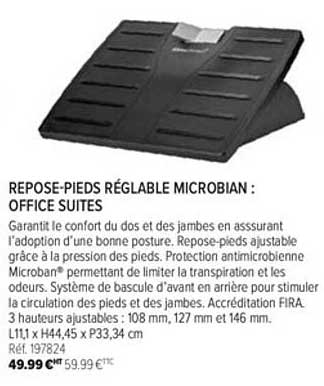 repose pieds réglable microbian office suites