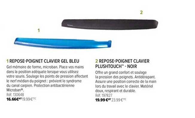 repose poignet clavier gel bleu repose poignet clavier plushtouch noir