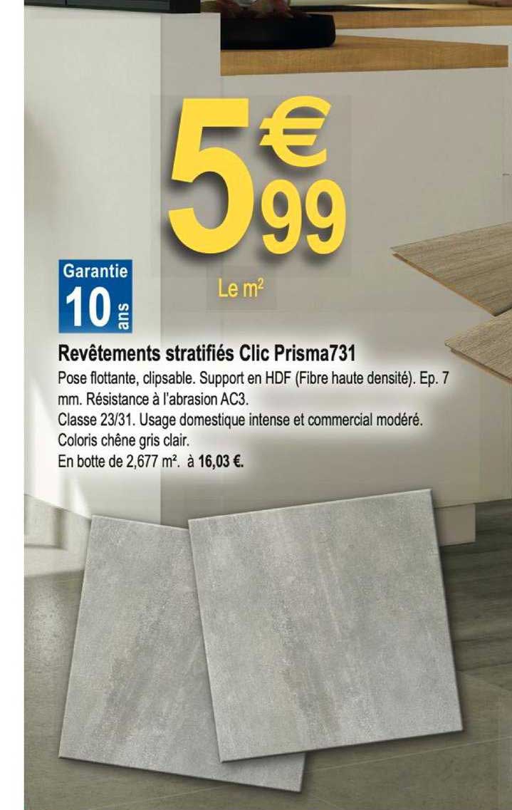 revêtements stratifiés clic prisma731