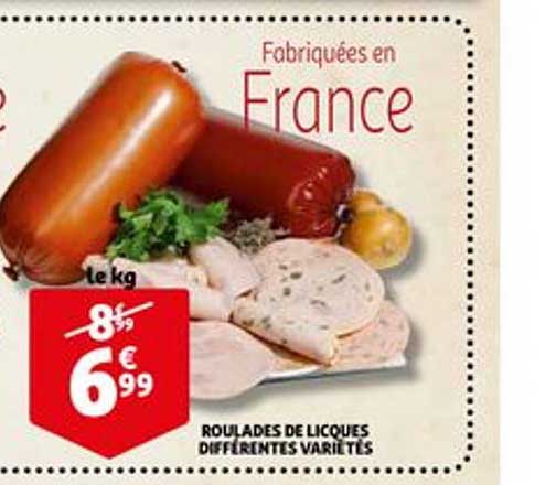 roulades de licques différentes variété