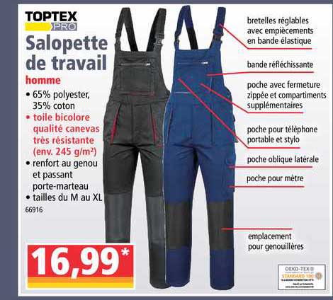 Salopette De Travail Toptex Pro