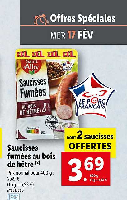 Saucisses Fumées Au Bois De Hêtre Saint Alby