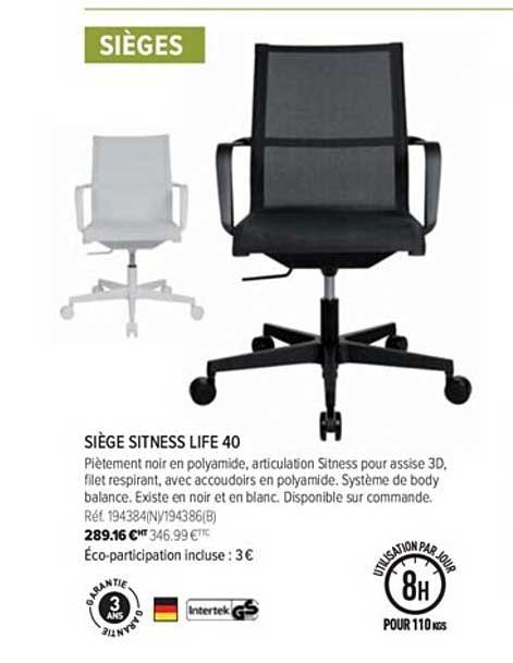 siège sitness life 40