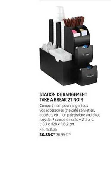 station de rangement take a break 2t noir