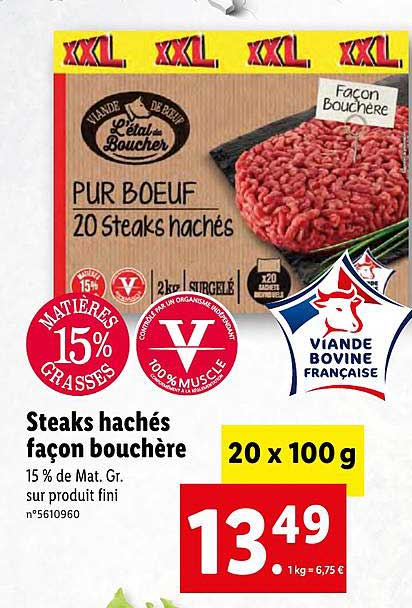 steaks hachés façon bouchère