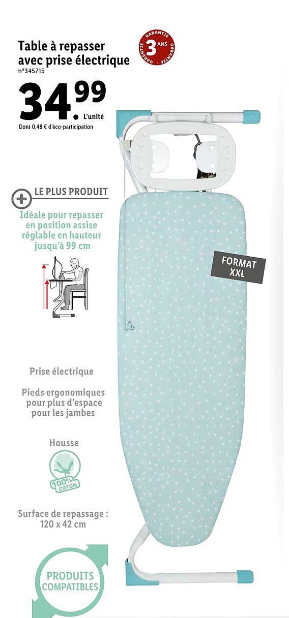 Table à Repasser Avec Prise électrique