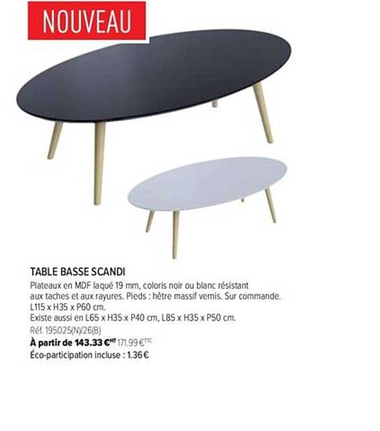 table basse scandi