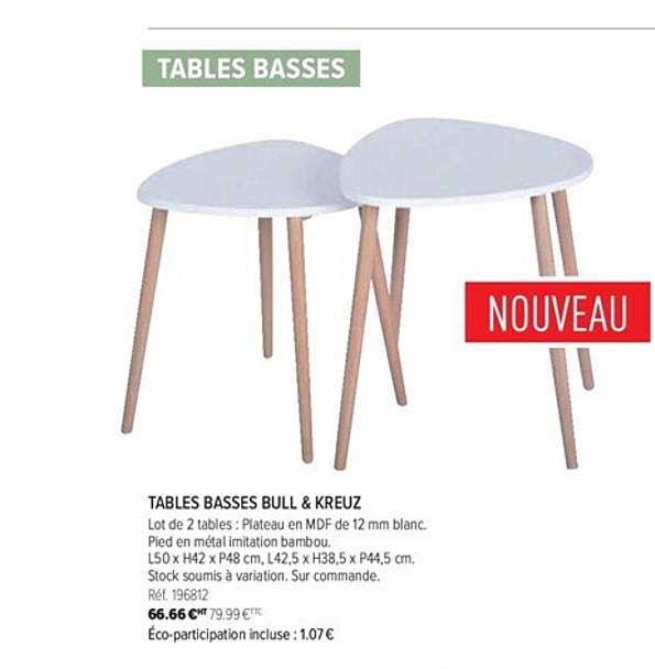 tables basses bull & kreuz