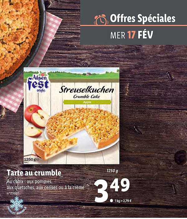 tarte au crumble alpen fest style