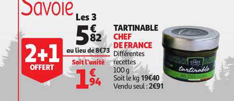 Tartinable Chef De France