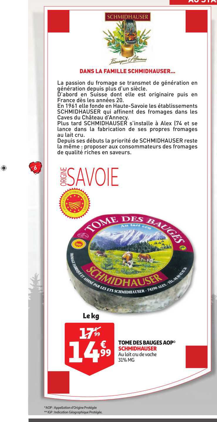 tome des bauges aop schmidhauser