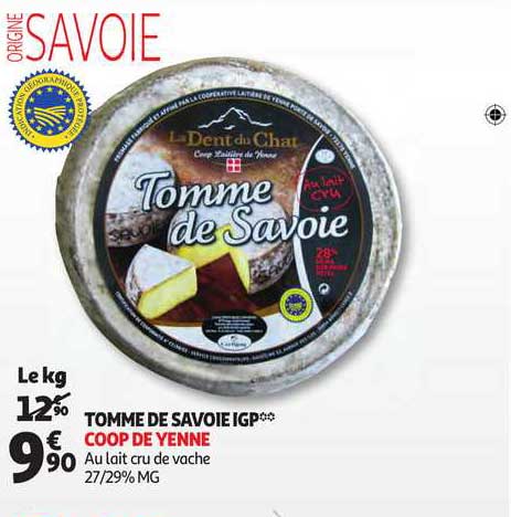 tomme de savoie igp coop de yenne