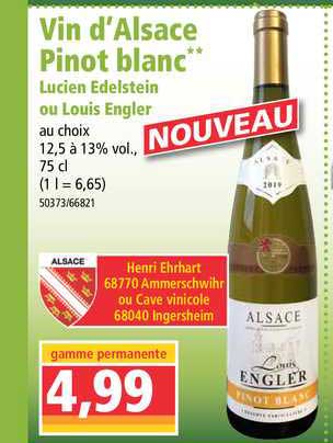 vin d'alsace pinot blanc lucien edelstein ou louis engler