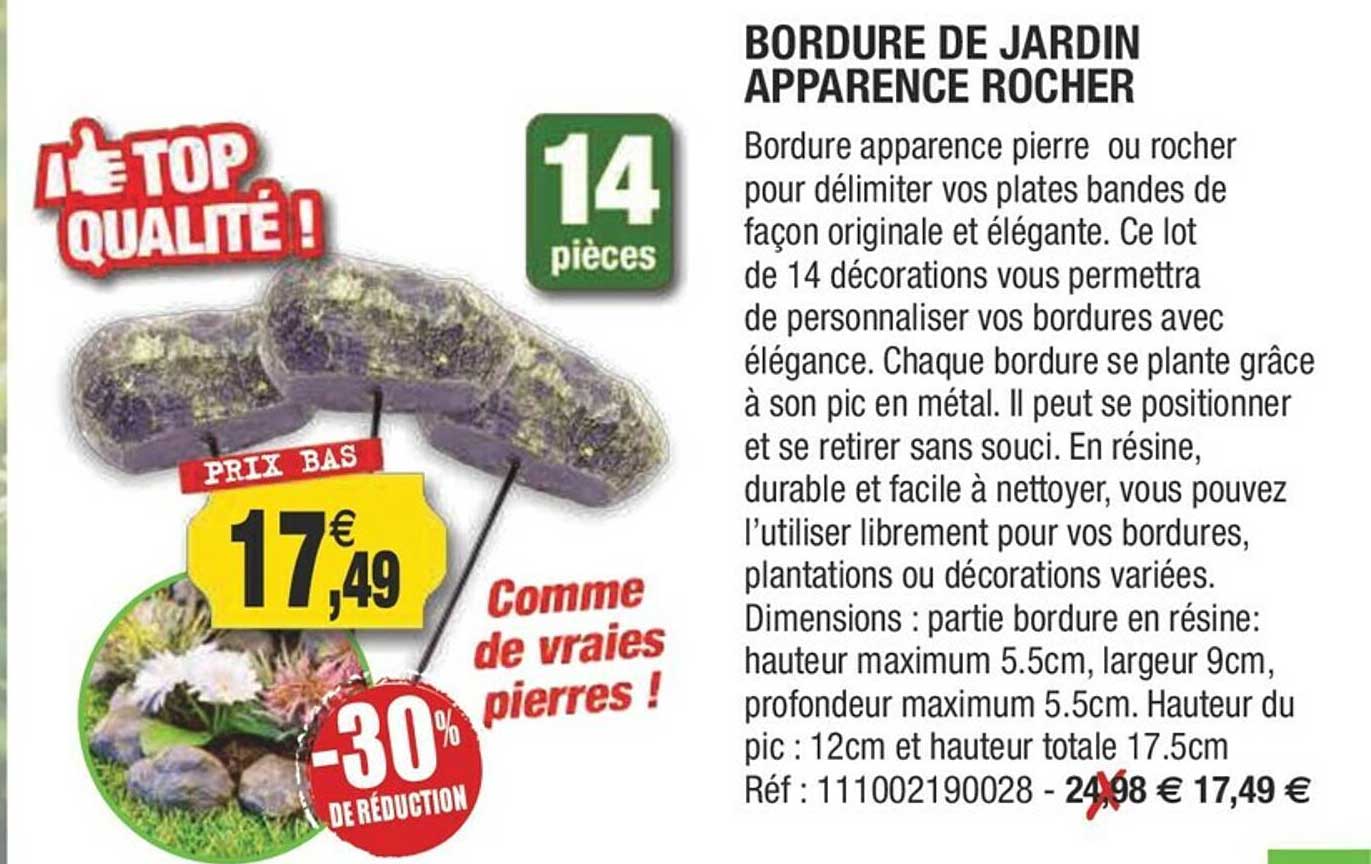 bordure de jardin apparence rocher