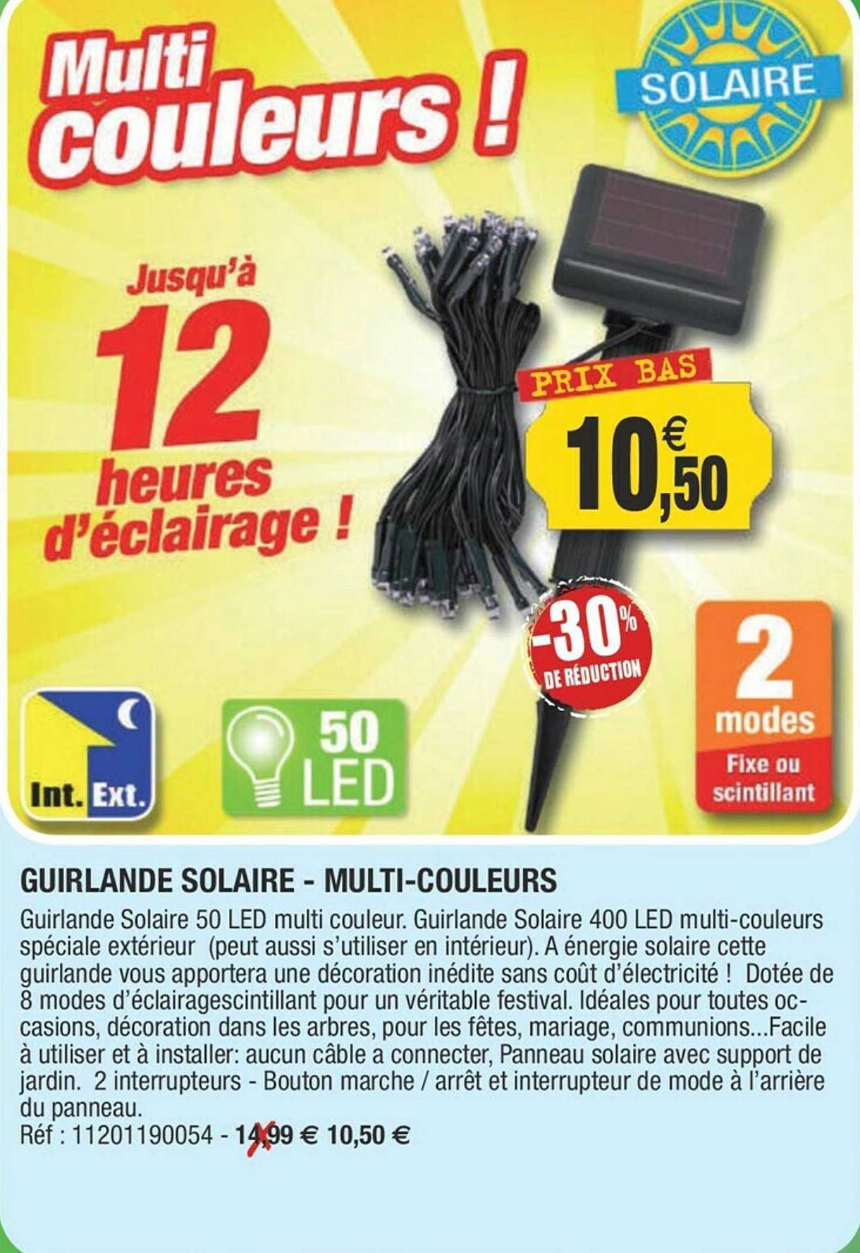 guirlande solaire - multi-couleurs