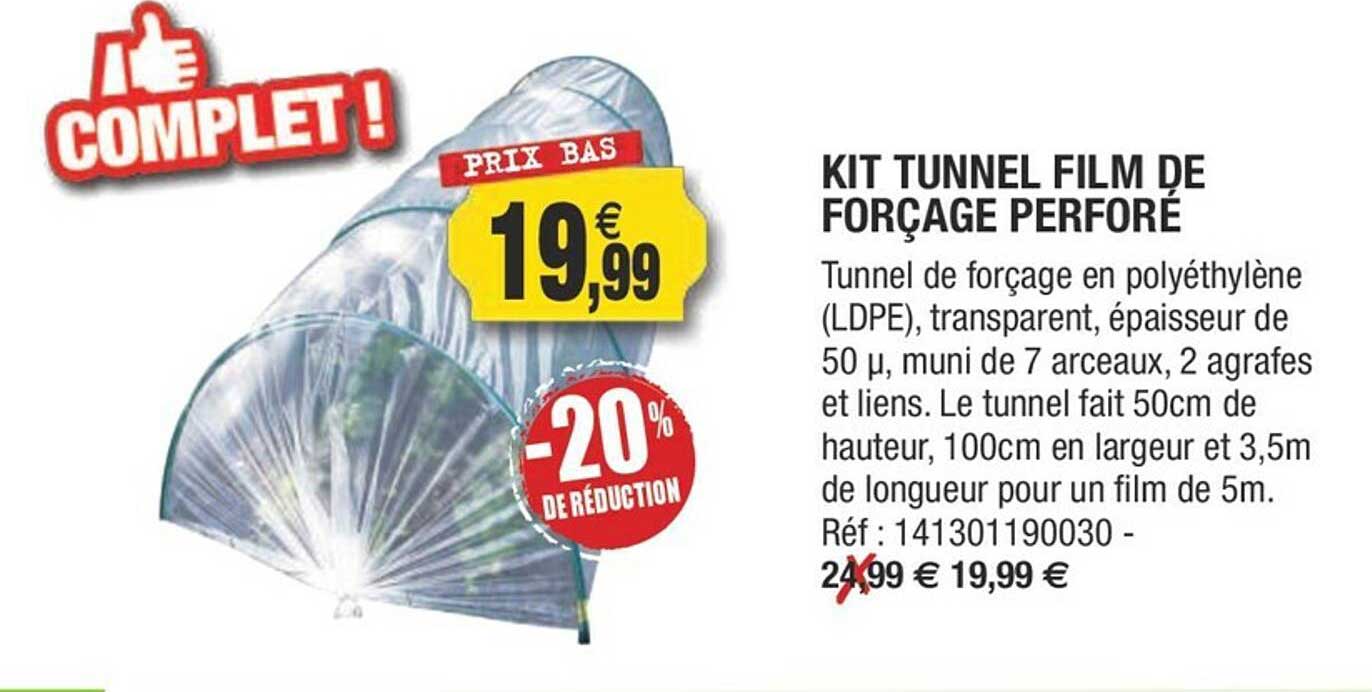 kit tunnel film de forçage perforé