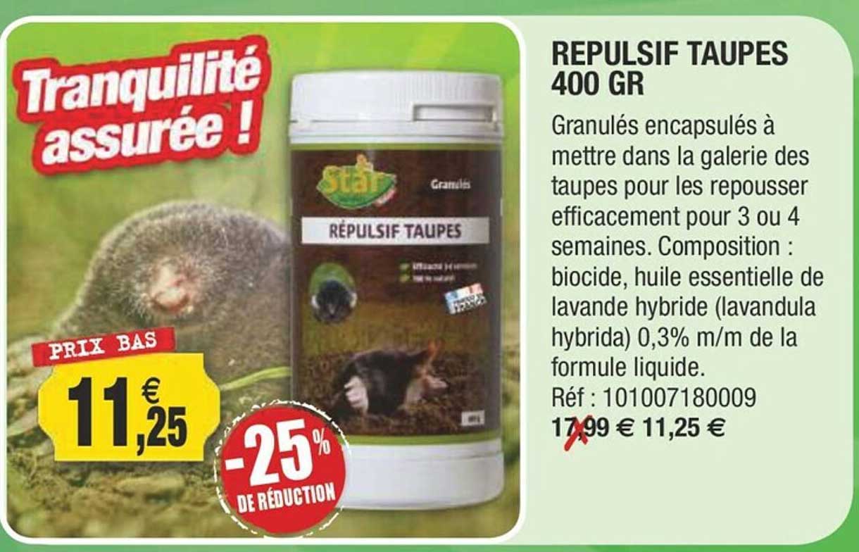 répulsif taupes 400 gr