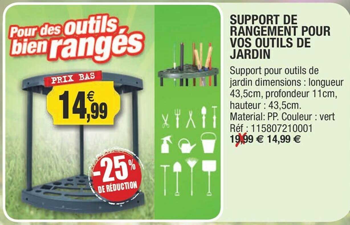 support de rangement pour vos outils de jardin