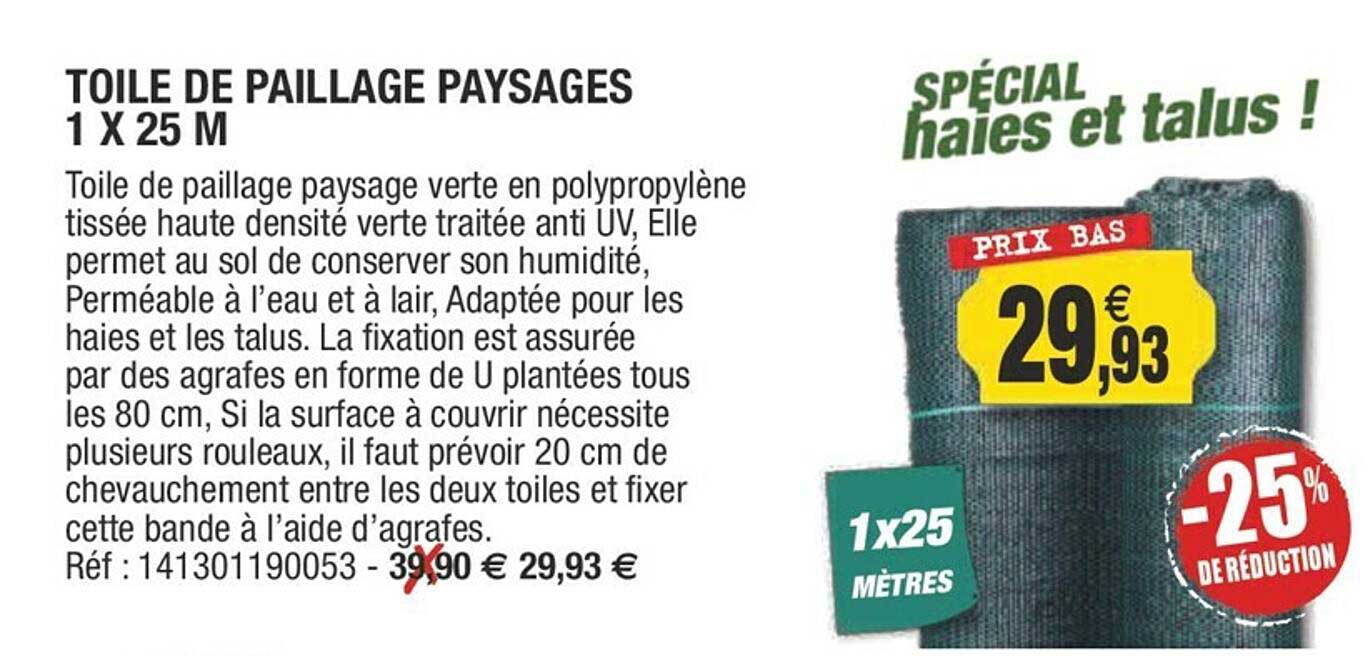 Toile De Paillage Paysages 1 X 25 M